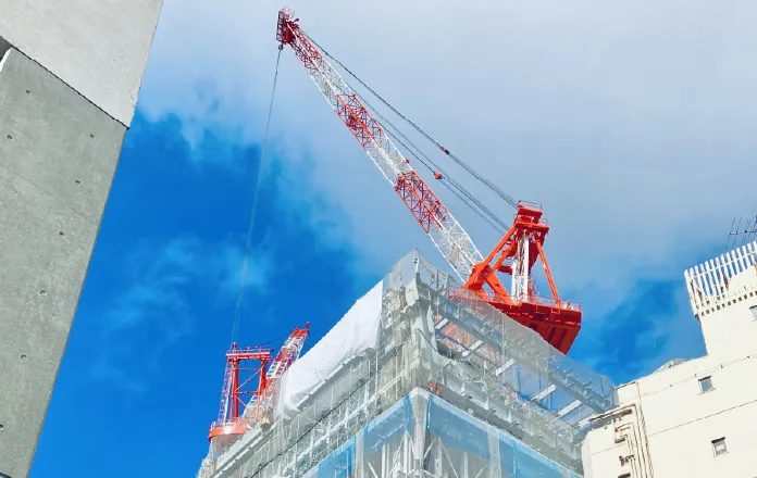 大型建造物建築工事中のイメージ